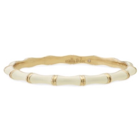 Stella & Dot | Dainty Gold Bangle🦢⚜️💫✨IVORY+Gold Julep Bangle Bracelet - Picture 4 of 7